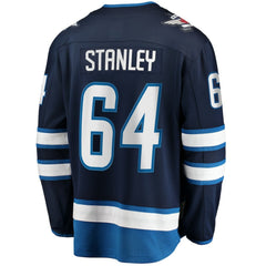 NHL Navy Logan Stanley Winnipeg Jets Fanatics Home Premier Breakaway Player Jersey