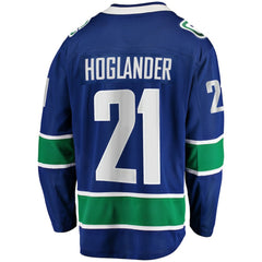 NHL Blue Nils Hoglander Vancouver Canucks Fanatics Home Premier Breakaway Player Jersey