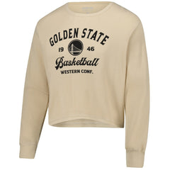 NBA Golden State Warriors Sportiqe Unisex High Country Collection Cullen Cropped Waffle Knit Long Sleeve T-Shirt sale