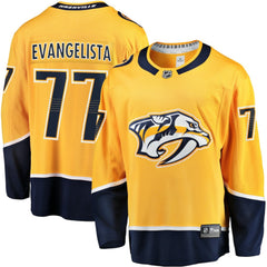NHL Gold Luke Evangelista Nashville Predators Fanatics Premier Breakaway Player Jersey