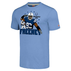 Dwight Freeney Homage Unisex Caricature Retired Player Tri-Blend T-Shirt - Indianapolis Colts