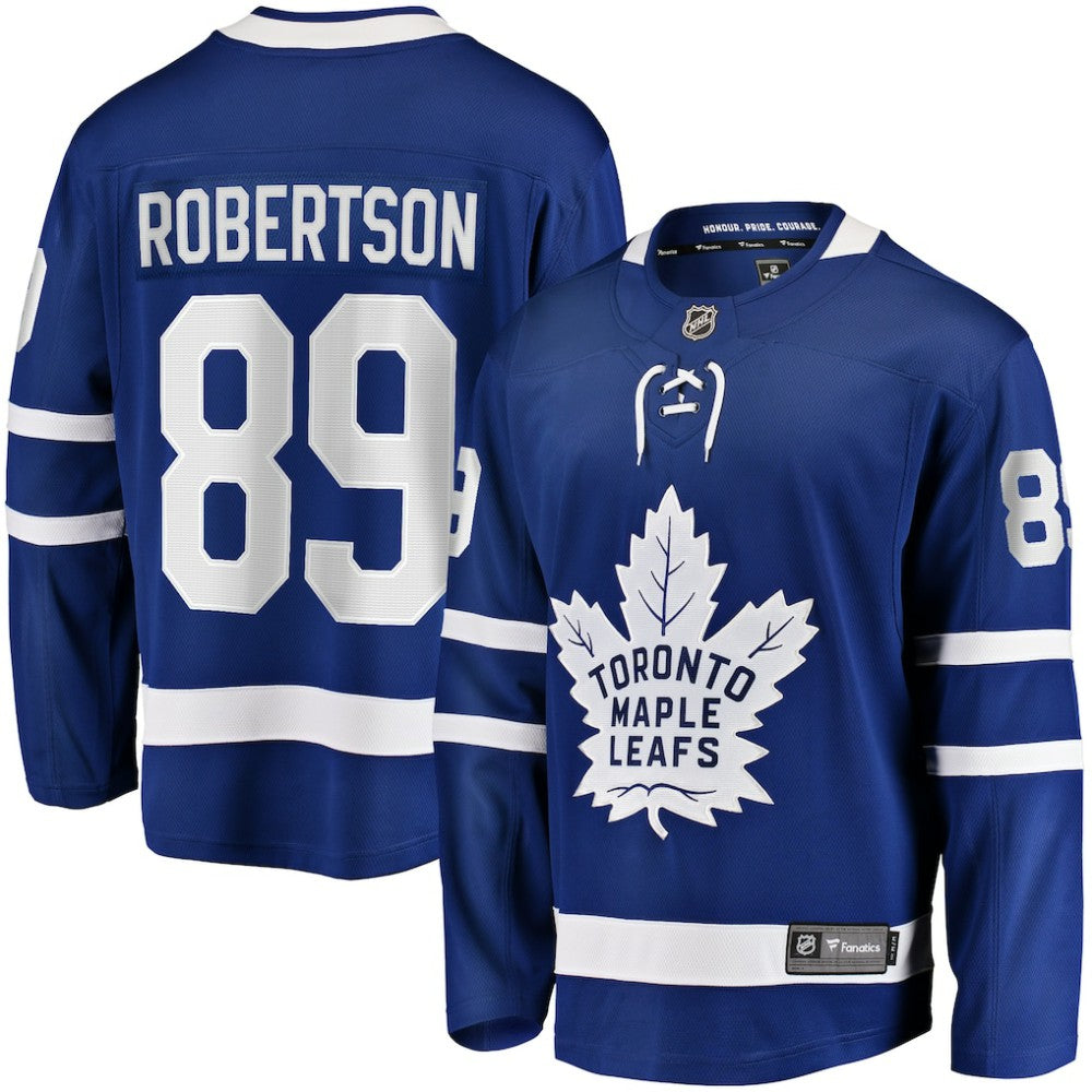 NHL Blue Nicholas Robertson Toronto Maple Leafs Fanatics Home Premier Breakaway Player Jersey