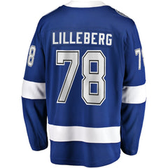 NHL Blue Emil Lilleberg Tampa Bay Lightning Fanatics Home Premier Breakaway Player Jersey