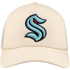 NHL Cream Seattle Kraken Mitchell & Ness Foam Front Trucker Adjustable Hat