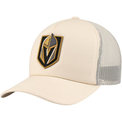 NHL Cream Vegas Golden Knights Mitchell & Ness Foam Front Trucker Adjustable Hat