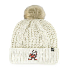 '47 Women's Meeko Cuffed Knit Hat with Pom - Cleveland Browns