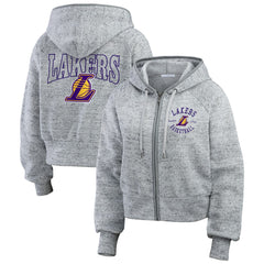 NBA Los Angeles Lakers WEAR by Erin Andrews Women's Speckled Radiator Full-Zip Hoodie