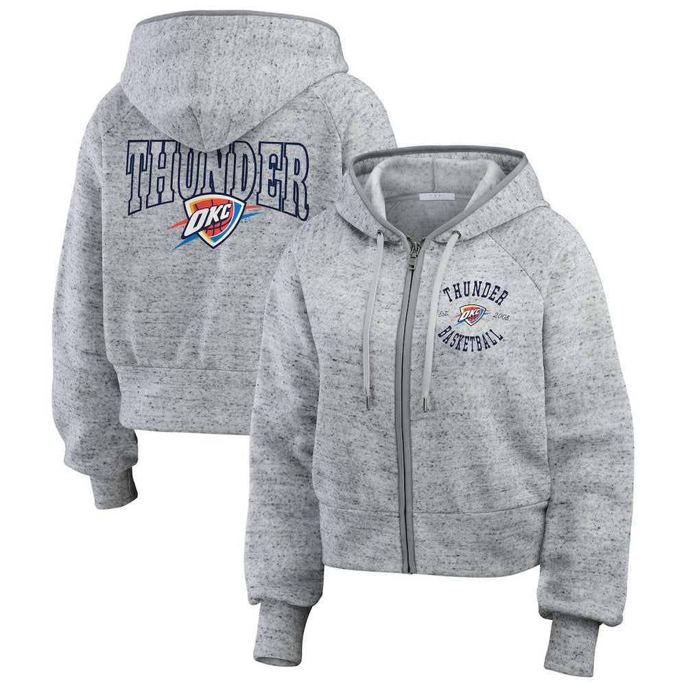 NBA Oklahoma City Thunder WEAR by Erin Andrews Women's Speckled Radiator Full-Zip Hoodie