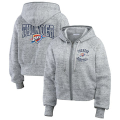 NBA Oklahoma City Thunder WEAR by Erin Andrews Women's Speckled Radiator Full-Zip Hoodie