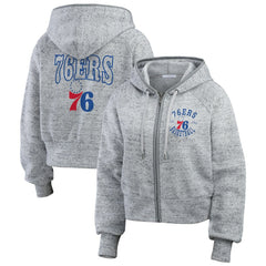 NBA Philadelphia 76ers WEAR by Erin Andrews Women's Speckled Radiator Full-Zip Hoodie