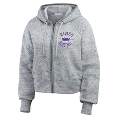 NBA Sacramento Kings WEAR by Erin Andrews Women's Speckled Radiator Full-Zip Hoodie
