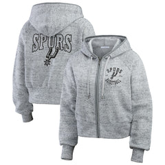 NBA San Antonio Spurs WEAR by Erin Andrews Women's Speckled Radiator Full-Zip Hoodie