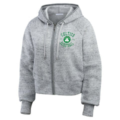 NBA Boston Celtics WEAR by Erin Andrews Women's Speckled Radiator Full-Zip Hoodie