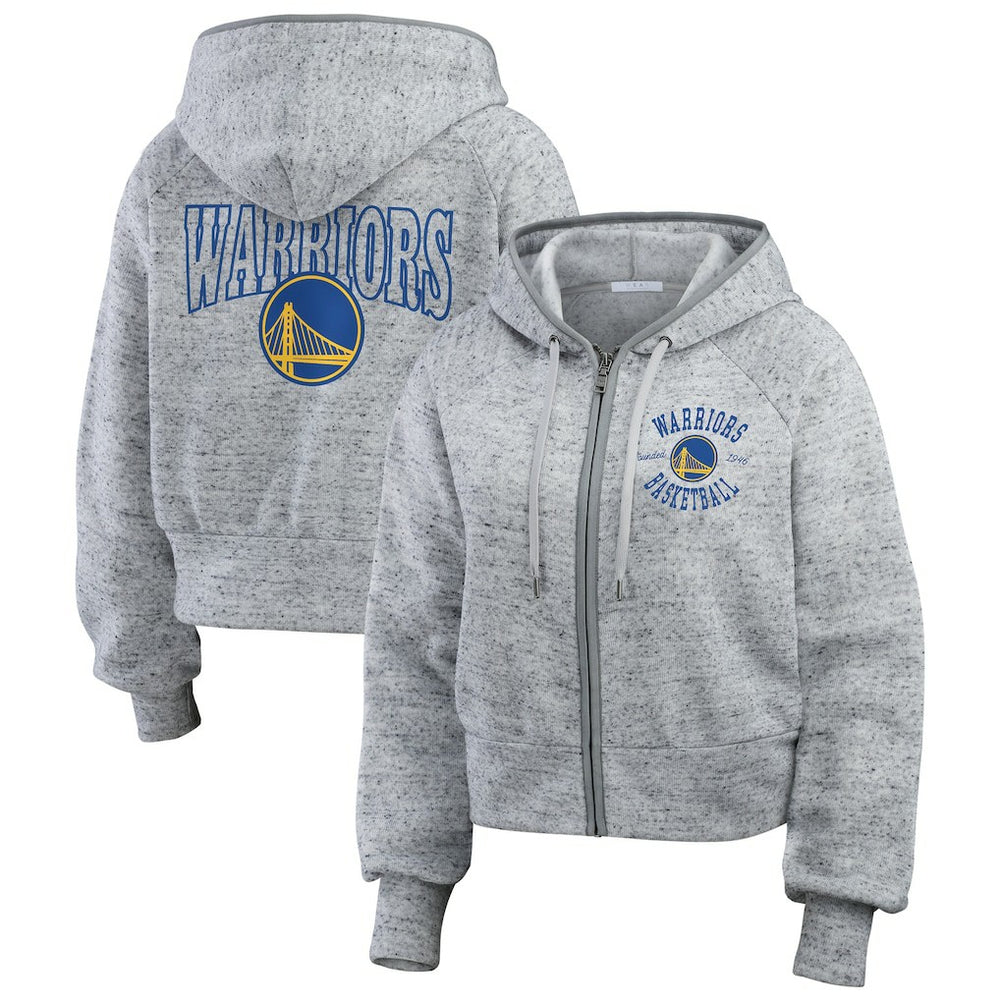 NBA Golden State Warriors WEAR by Erin Andrews Women's Speckled Radiator Full-Zip Hoodie sale