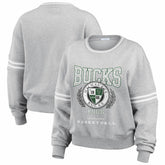 NBA Milwaukee Bucks WEAR by Erin Andrews Women's French Terry Pullover Sweatshirt