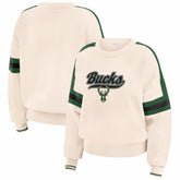 NBA Milwaukee Bucks WEAR by Erin Andrews Women's Stripe Pullover Sweater