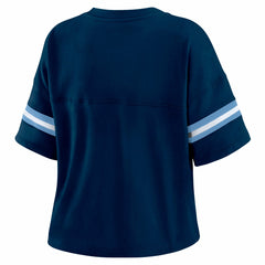 NBA Memphis Grizzlies WEAR by Erin Andrews Women's Color Block Boxy V-Neck T-Shirt