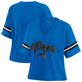 NBA Orlando Magic WEAR by Erin Andrews Women's Plus Size Color Block Boxy V-Neck T-Shirt