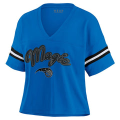 NBA Orlando Magic WEAR by Erin Andrews Women's Plus Size Color Block Boxy V-Neck T-Shirt
