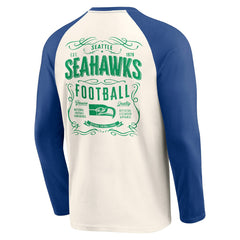 Darius Rucker Collection Raglan Henley Long Sleeve T-Shirt - Seattle Seahawks