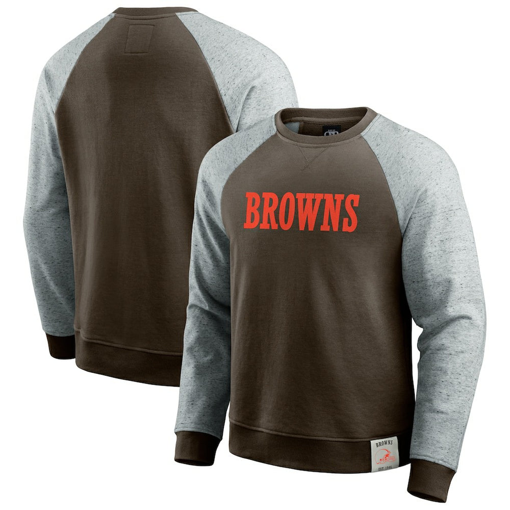 Darius Rucker Collection Colorblock Pullover Sweatshirt - Cleveland Browns