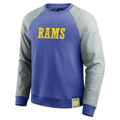 Darius Rucker Collection Colorblock Pullover Sweatshirt - Los Angeles Rams