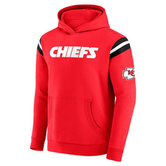 Darius Rucker Collection Football Washed Pullover Hoodie - Kansas City Chiefs