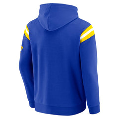 Darius Rucker Collection Football Washed Pullover Hoodie - Los Angeles Rams