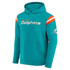 Darius Rucker Collection Football Washed Pullover Hoodie - Miami Dolphins