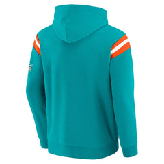 Darius Rucker Collection Football Washed Pullover Hoodie - Miami Dolphins