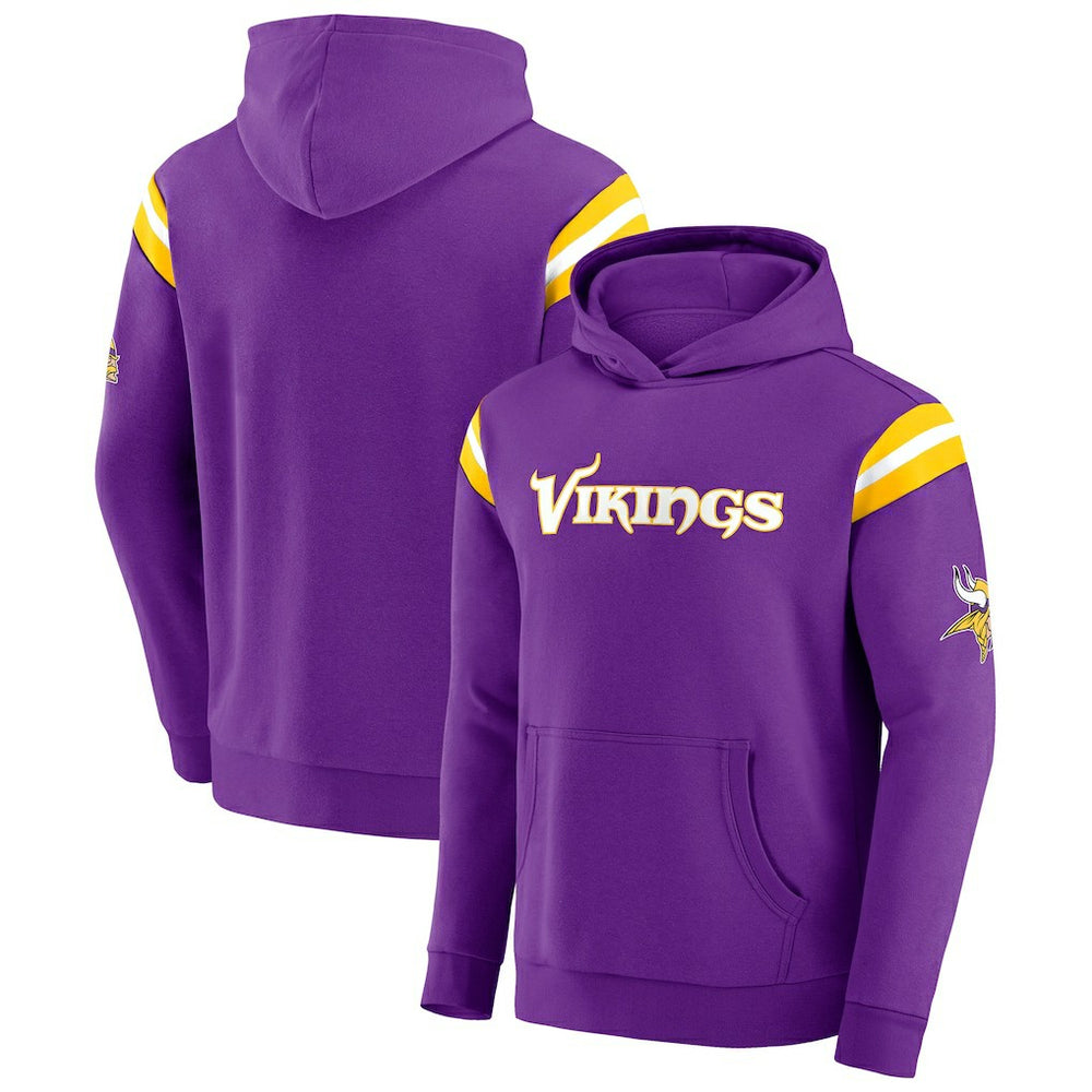 Darius Rucker Collection Football Washed Pullover Hoodie - Minnesota Vikings