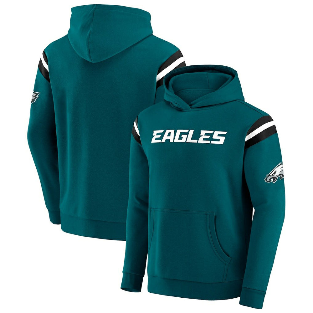 Darius Rucker Collection Football Washed Pullover Hoodie - Philadelphia Eagles