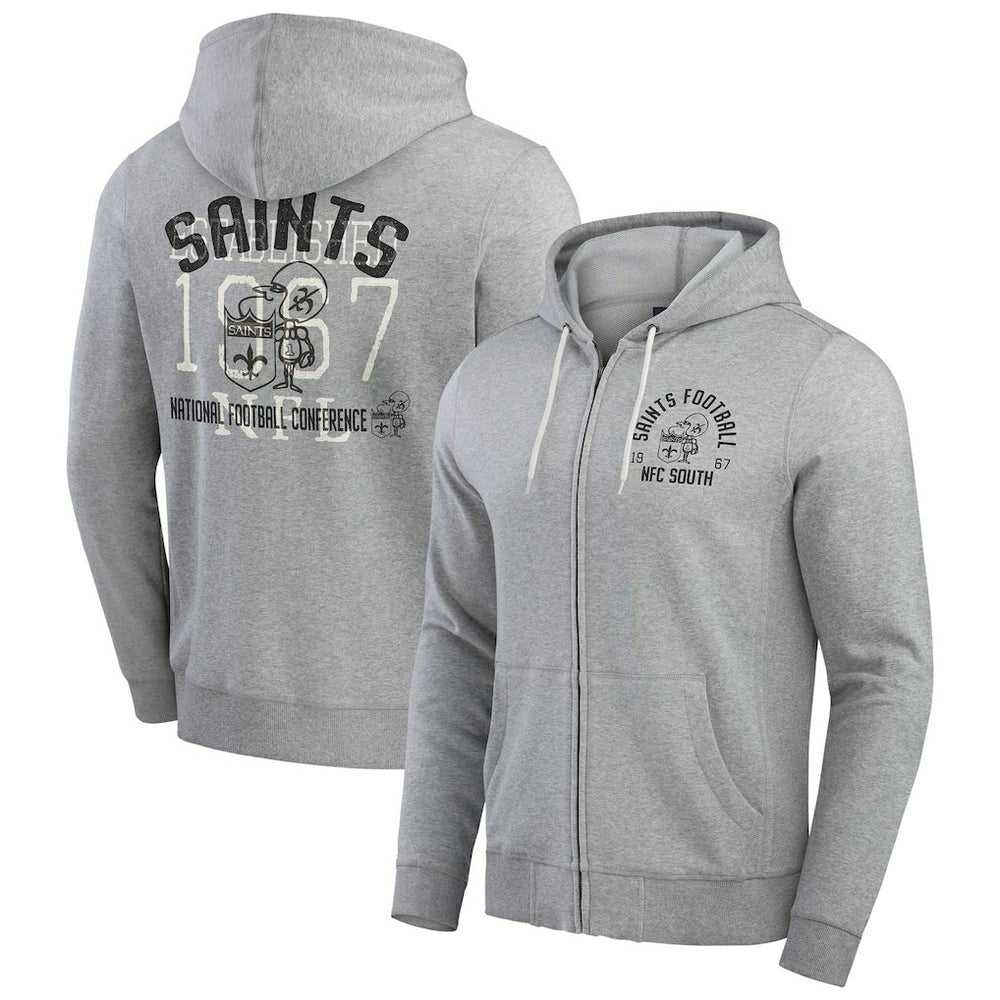 Darius Rucker Collection Vintage Stripe Full-Zip Hoodie - New Orleans Saints