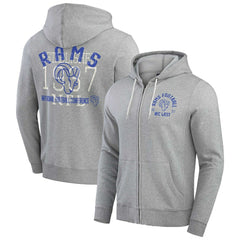 Darius Rucker Collection Vintage Stripe Full-Zip Hoodie - Los Angeles Rams