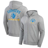 Darius Rucker Collection Vintage Stripe Full-Zip Hoodie - Los Angeles Chargers
