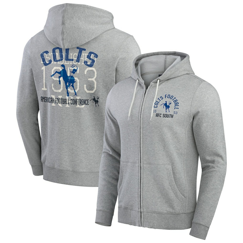 Darius Rucker Collection Vintage Stripe Full-Zip Hoodie - Indianapolis Colts