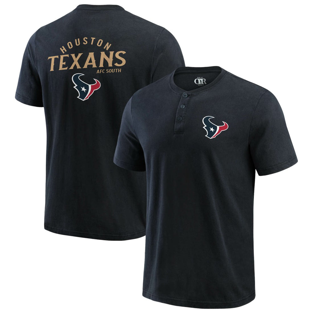 Darius Rucker Collection Washed Henley T-Shirt - Houston Texans