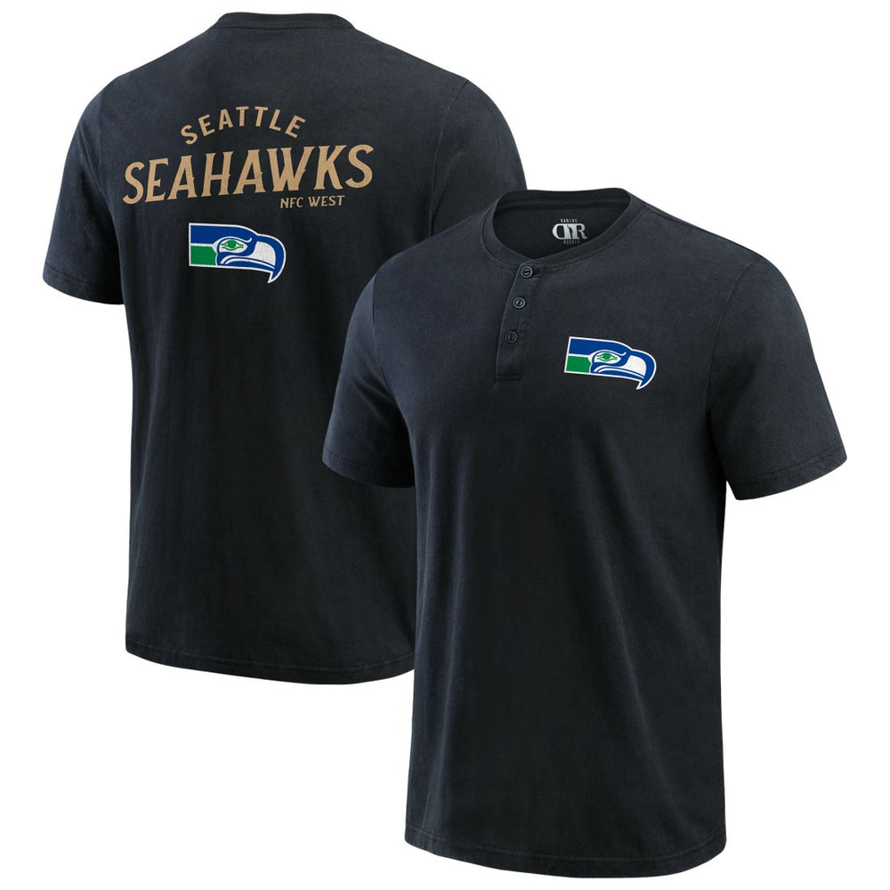 Darius Rucker Collection Washed Henley T-Shirt - Seattle Seahawks
