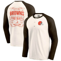Darius Rucker Collection Raglan Henley T-Shirt - Cleveland Browns