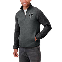Darius Rucker Collection Tonal Quarter-Zip Jacket - Las Vegas Raiders