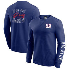 Darius Rucker Collection Washed Waffle-Knit Long Sleeve T-Shirt - New York Giants