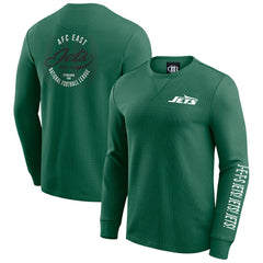 Darius Rucker Collection Washed Waffle-Knit Long Sleeve T-Shirt - New York Jets