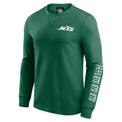 Darius Rucker Collection Washed Waffle-Knit Long Sleeve T-Shirt - New York Jets