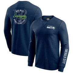 Darius Rucker Collection Washed Waffle-Knit Long Sleeve T-Shirt - Seattle Seahawks