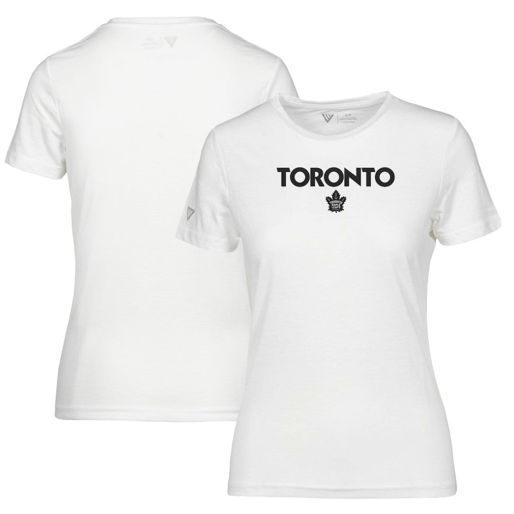 NHL White Toronto Maple Leafs Levelwear Women's Maddox City Capsule T-Shirt