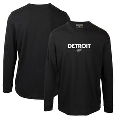 NHL Black Detroit Red Wings Levelwear Oscar City Capsule Long Sleeve T-Shirt