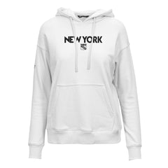NHL White New York Rangers Levelwear Women's Adorn City Capsule Pullover Hoodie