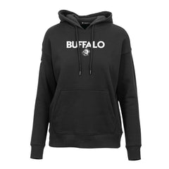 NHL Black Buffalo Sabres Levelwear Women's Adorn City Capsule Pullover Hoodie