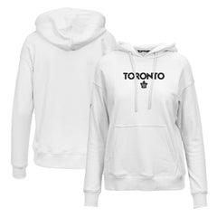 NHL White Toronto Maple Leafs Levelwear Women's Adorn City Capsule Pullover Hoodie