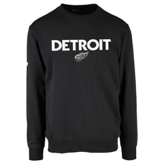 NHL Black Detroit Red Wings Levelwear Zane City Capsule Pullover Sweatshirt
